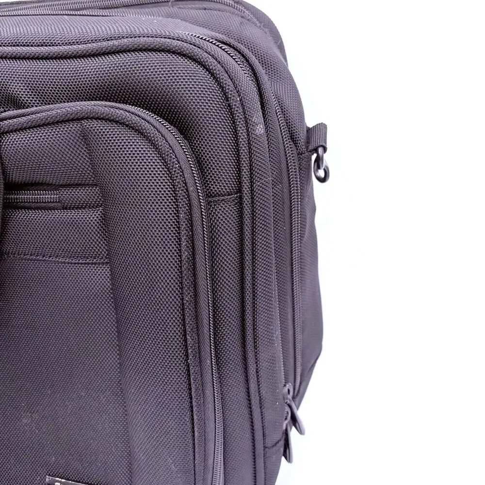 Samsonite Expandable Black Laptop Briefcase Bag Shoulder Strap Padded Softshell